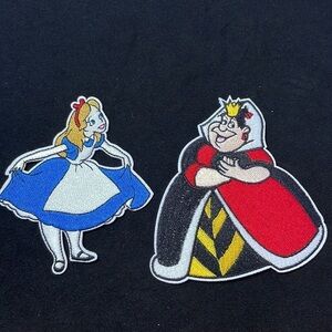 TWO 2  ALICE IN WONDERLAND DISNEY  Iron on Patches